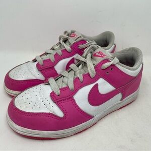 Nike Dunk low pink white kids size 2Y FB9108-102 shoes sneakers